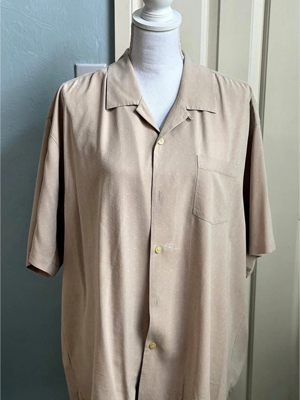 Tommy Bahama Silk Short Sleeve Shirt Size XL/TG